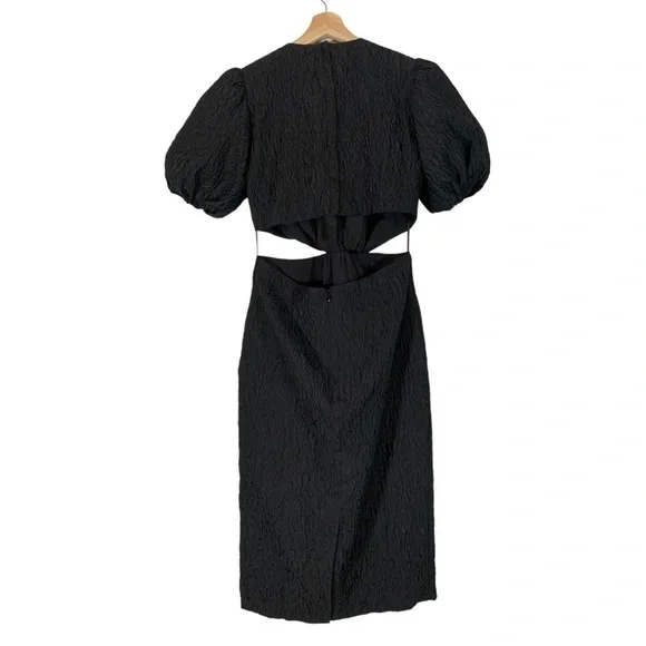 J.Crew Cutout Textured Organza Midi Dress Size 6 - Picture 6 of 10